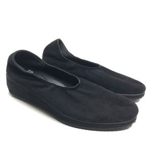 Eileen Fisher Women's Black suede leather Slip On Ballet size 9 comfort